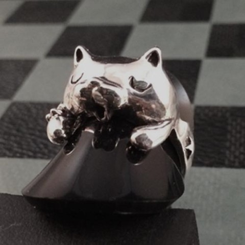 【1.69[one.rock]】【2.69[ニャン ロック]】【リング】munya-munya・・ 眠り猫（15号）