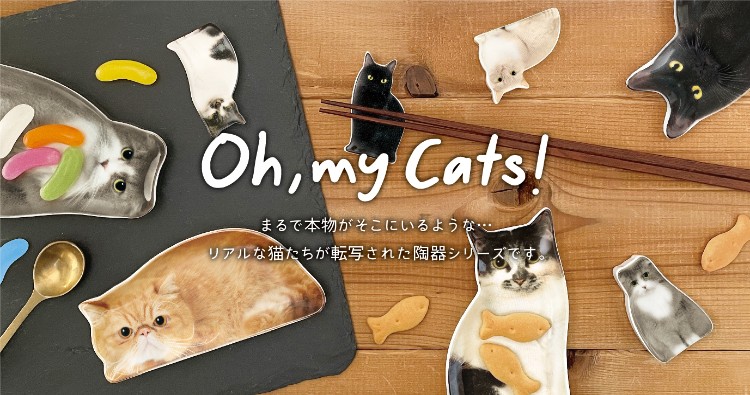 【Oh，my Cats】リアルなねこが食卓を囲む。