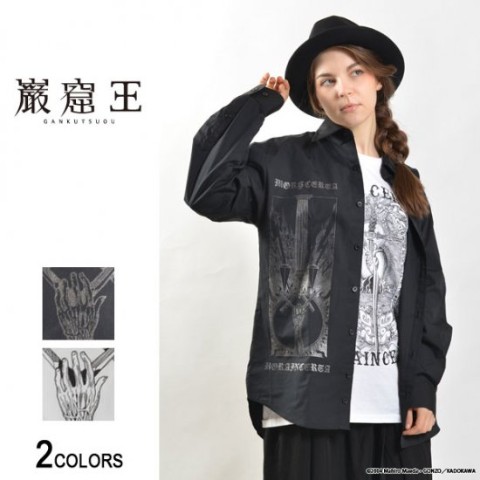 【巌窟王】中田譲治プロデュース「死は確実、時は不確実」シャツ ブラック XLサイズ