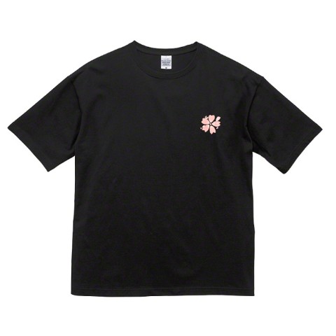 【はなちゃん】桜の花びらTシャツ ブラック（Mサイズ）
