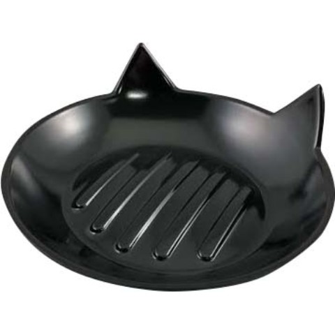 【猫雑貨】石鹸トレイ　黒猫