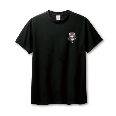 【プラム】 Tシャツ BK 胸元ワンポイント XL