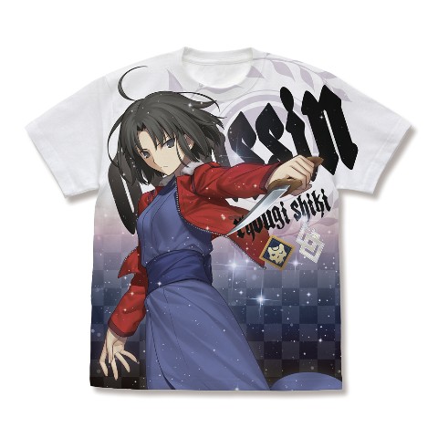 【Fate/Grand Order】アサシン/両儀式 フルグラフィックTシャツ/WHITE-S