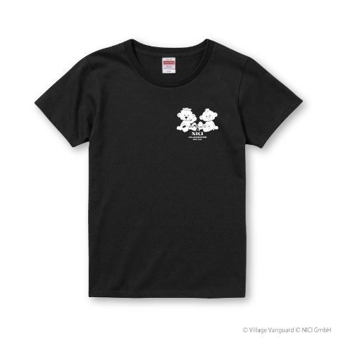 【倉知玲鳳×NICI】くまちTシャツ（黒）Mサイズ