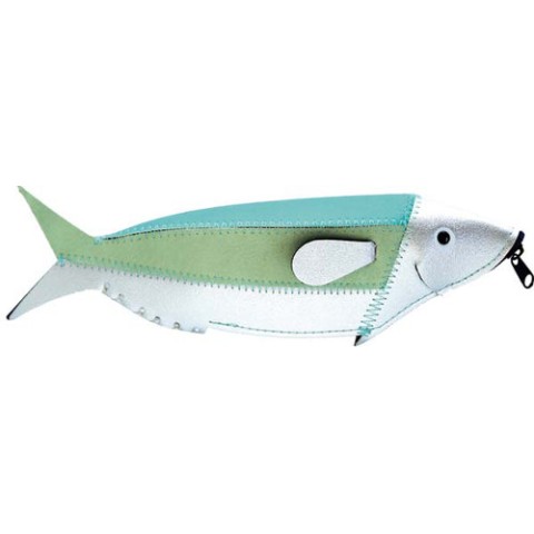 【お魚型ケース】Fish Case（Silver&Green）