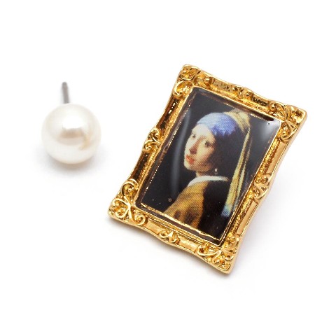 世界の名画 ピアス　フェルメール「真珠の耳飾りの少女」【gargle】