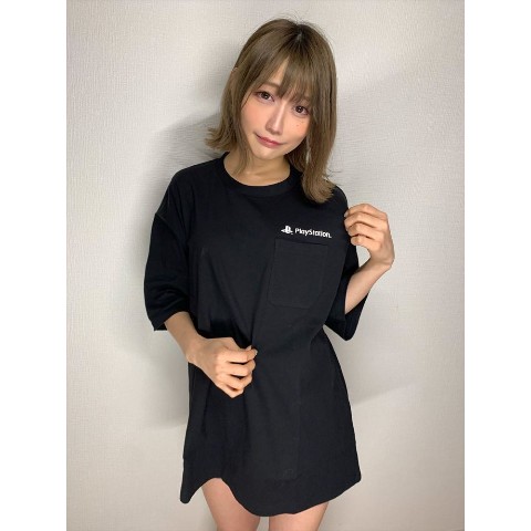 “PlayStation”Tシャツ 胸ポケ BK(XLサイズ)