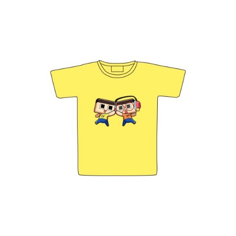 【ぐっちの部屋】ぐち男ハイタッチ Tシャツ イエロー≪KIDS≫（130サイズ）
