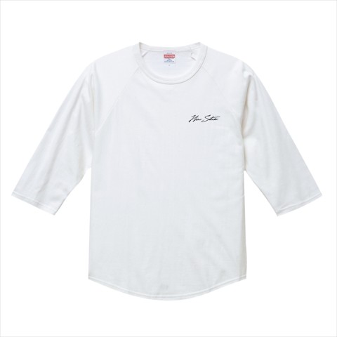【日野聡】七分袖Tシャツ White（XLサイズ）