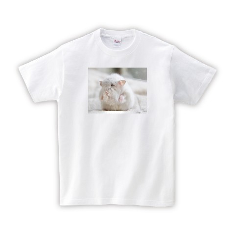 【ぽん子】Tシャツ　変顔　WHITE　L