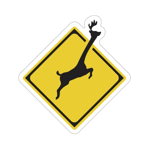 【ごく普通の鹿のゲーム】ダイカットステッカー ロゴ