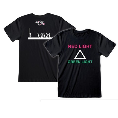 【イカゲーム】 レッドグリーンライト ティーシャツ　L
