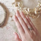 【La maison de Lilli】Pearl Flower Ring 《Antique Gold》　13号