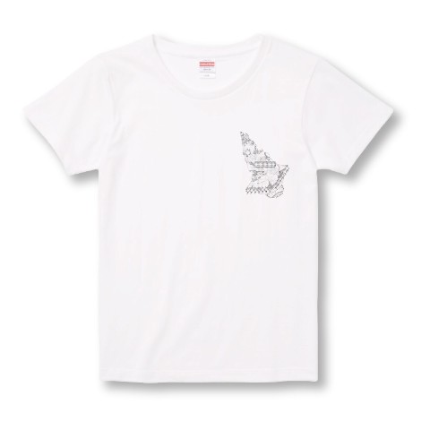 【やしろあずき】メカ三角コーンTシャツ 白（XLサイズ）