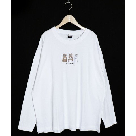 【ScoLar Parity】ラビルのKANMOUKI刺繍ロングスリーブTシャツ / オフホワイト