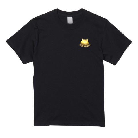 【すりっぷらーゼツ】Tシャツ「金ゼツ猫」XL