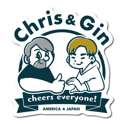 【クリギンちゃんねる】ステッカー  Chris&Gin