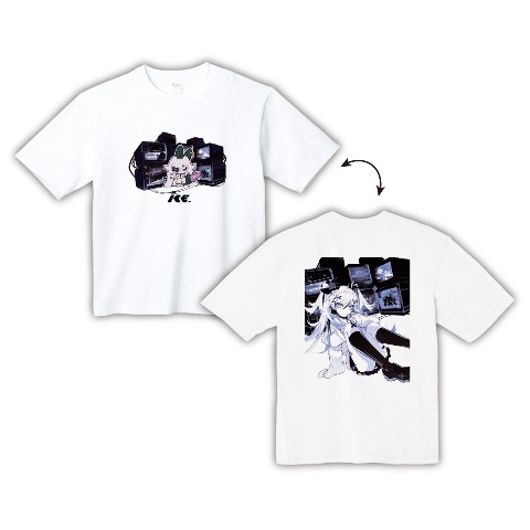 【ice】ビッグシルエットTシャツ WH（Lサイズ）
