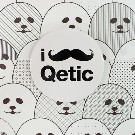 【Qetic 】時代に飽きた人に口髭を。「Qetic 髭缶バッチ」
