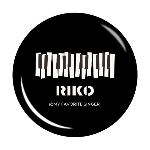 【RIKO】缶バッジ BK