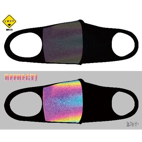 【光るマスク】交通安全REFLECTマスク -接触冷感タイプ-（3枚入り）