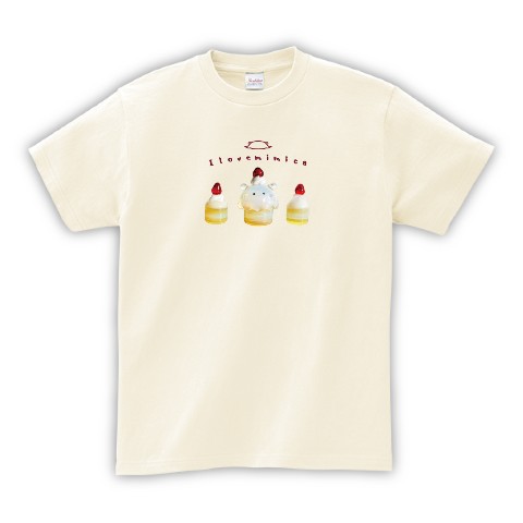 【おばけメンダコ】Tシャツ アイボリー ケーキ（XLサイズ）
