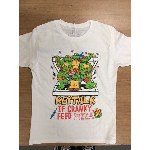 【KEYTALK×TURTLES】Tシャツ（B）ピザ箱/ホワイト（XLサイズ）