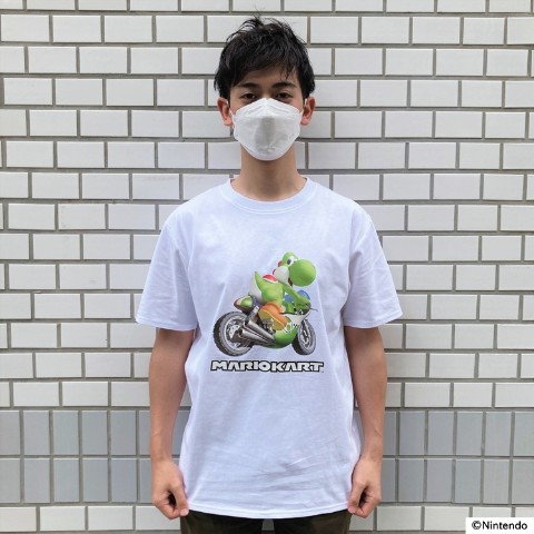 【マリオカート】Tシャツ ヨッシー ホワイト Lサイズ