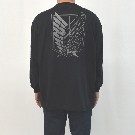 【進撃の巨人】ロングスリーブTシャツ ブラック フリーサイズ