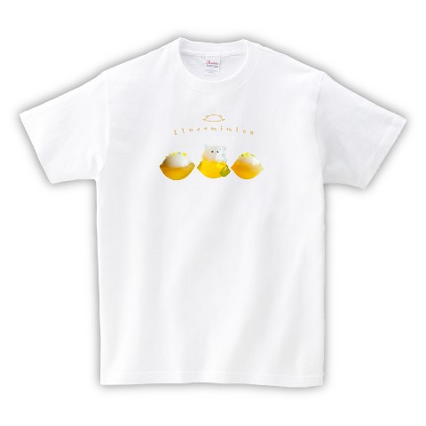 【おばけメンダコ】Tシャツ WH レモン（Mサイズ）