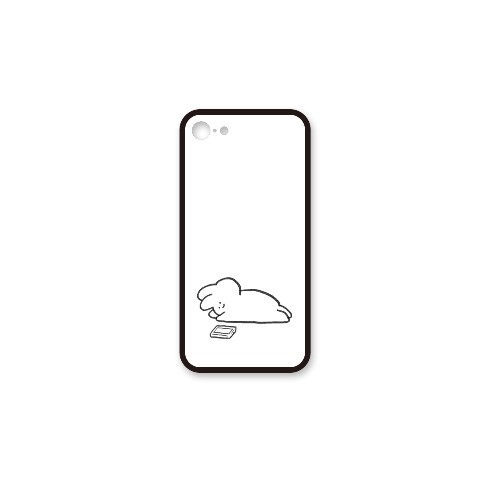 【全てがめんどくさいウサギ】ガラス　iphoneSEケース