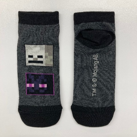 【Minecraft】スニーカー靴下 N7 チャコール 19-24cm