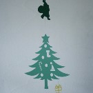 切り紙モビール　クリスマスツリーL　グリーン