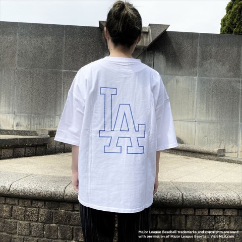 【MLB】Tシャツ ロサンゼルス・ドジャース ホワイト（Lサイズ）