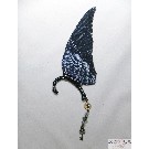 【魔界ノ風鷹】イラスト翼のイヤーフック（黒）
