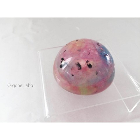 【Orgone Labo】置き型オルゴナイト マーブルプラネット ウシさん)