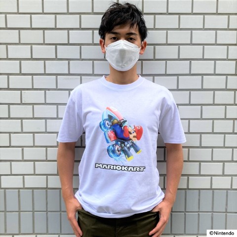 【マリオカート】Tシャツ マリオ ホワイト XSサイズ