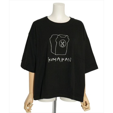 【ScoLar Parity】KUMAPAN刺繍Tシャツ / ブラック
