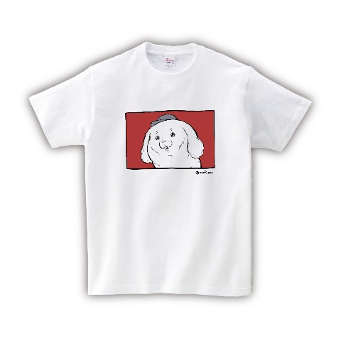 【モフ缶】Tシャツ 労働犬 WH（Lサイズ）