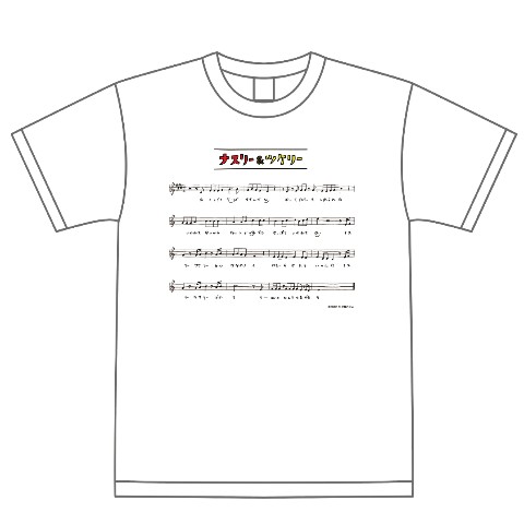 【モモウメ】ナスリーツケリー楽譜Tシャツ（XLサイズ）