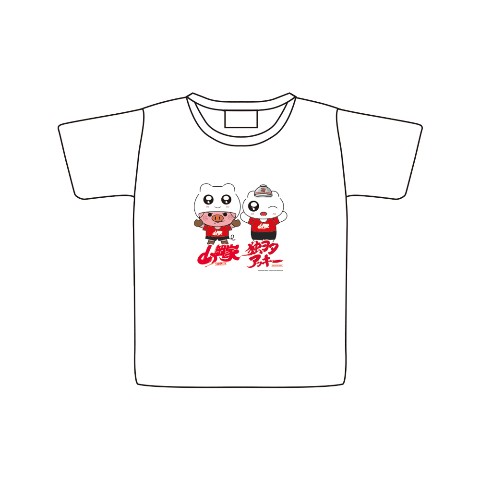 【独ヲタアッキー×山岡家】Tシャツ WH ヤマトンマン＆シロウ（Mサイズ）