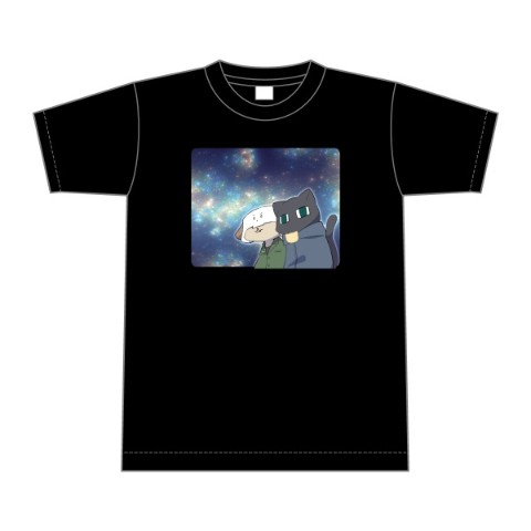 【トラクロ兄弟】宇宙柄Tシャツ BK（XLサイズ）