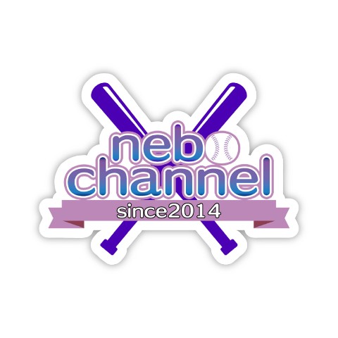 【nebo channel】ステッカー ロゴパープル