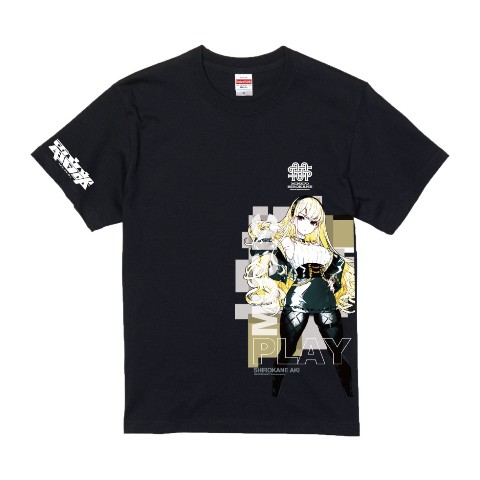 【電音部】Tシャツオリジナル　Mサイズ黒　白金 煌