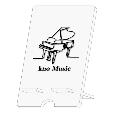【kno Music】アクリルスマホスタンド  ホワイト