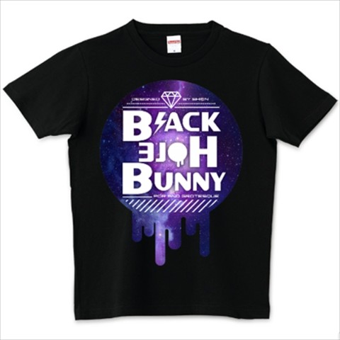 【BLACK HOLE BUNNY】Galaxy LogoTシャツ ブラック（Mサイズ）