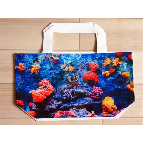 【よだれ堂】珊瑚礁の海の底のミニトートバッグ