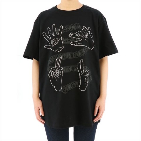 【呪術廻戦】ハンドグラフィックTシャツ ブラック(Lサイズ)