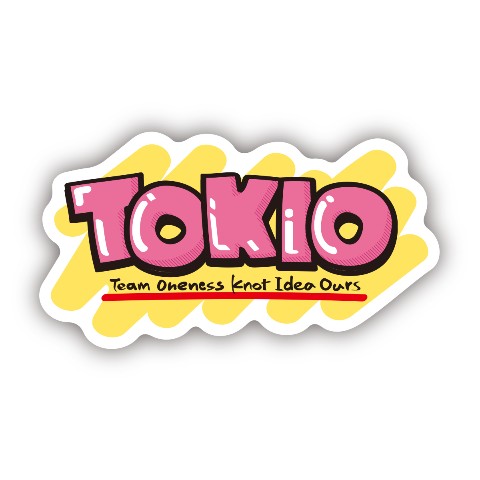 【株式会社TOKIO】ステッカー POP風ロゴ（耐水）