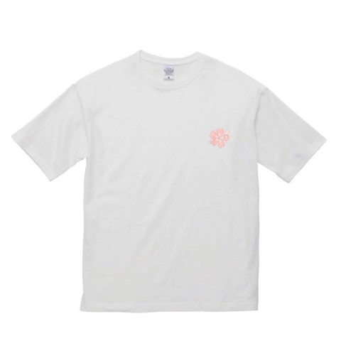 【はなちゃん】桜の花びらTシャツ ホワイト（XLサイズ）